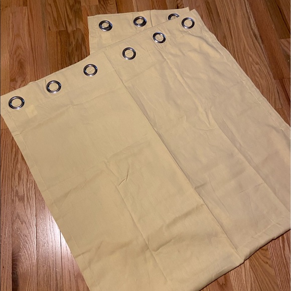 Dorm Room: 2 window panels 40(W) x 84(L) yellow- pair - Picture 1 of 3